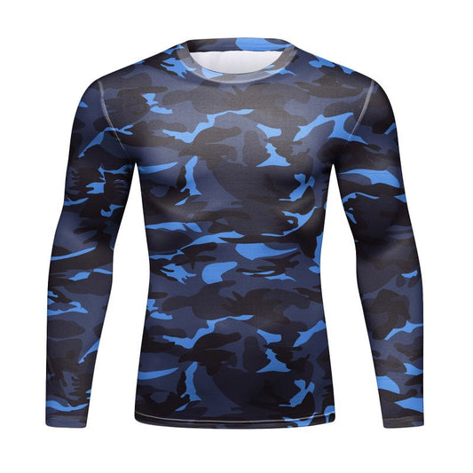 RASH GUARD, Woodland Blue