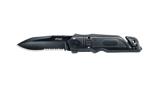 Cuchillo de rescate Walther ERK Negro